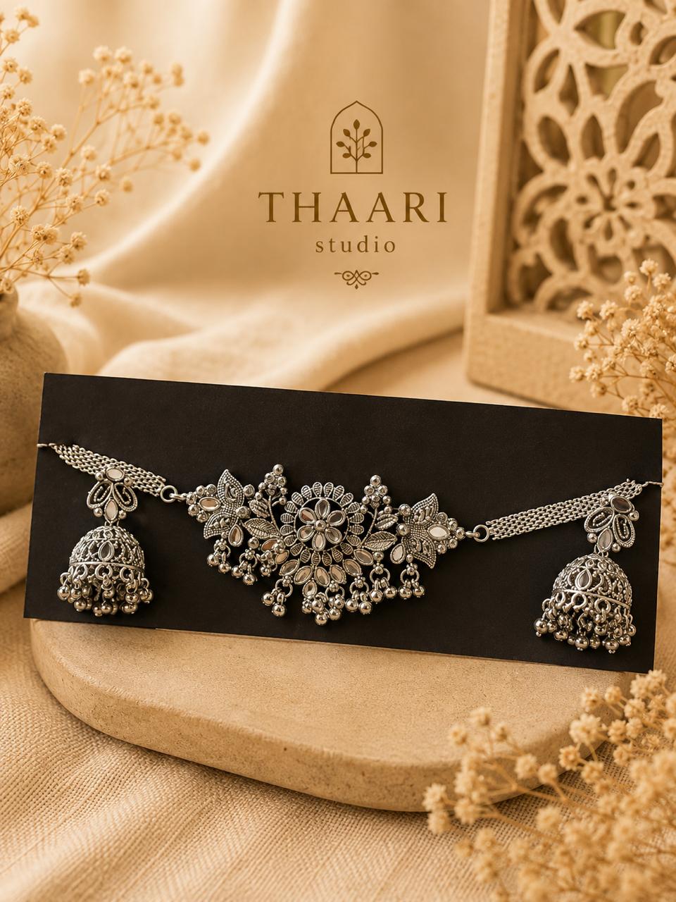 Bridal Floral Mathapatti Set