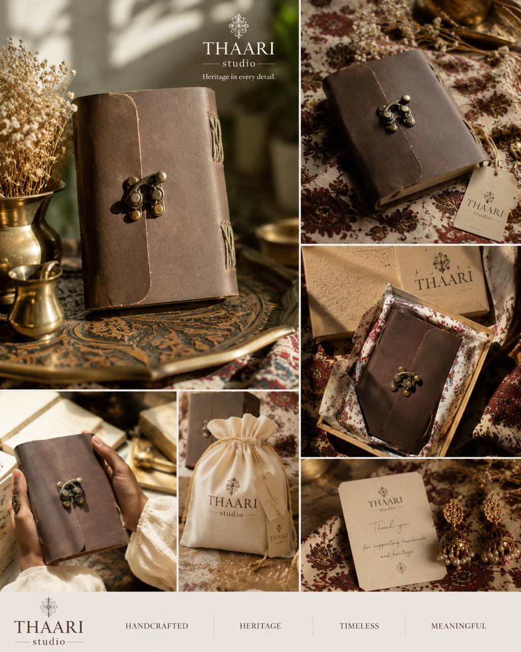 Minimal Antique Clasp Leather Journal