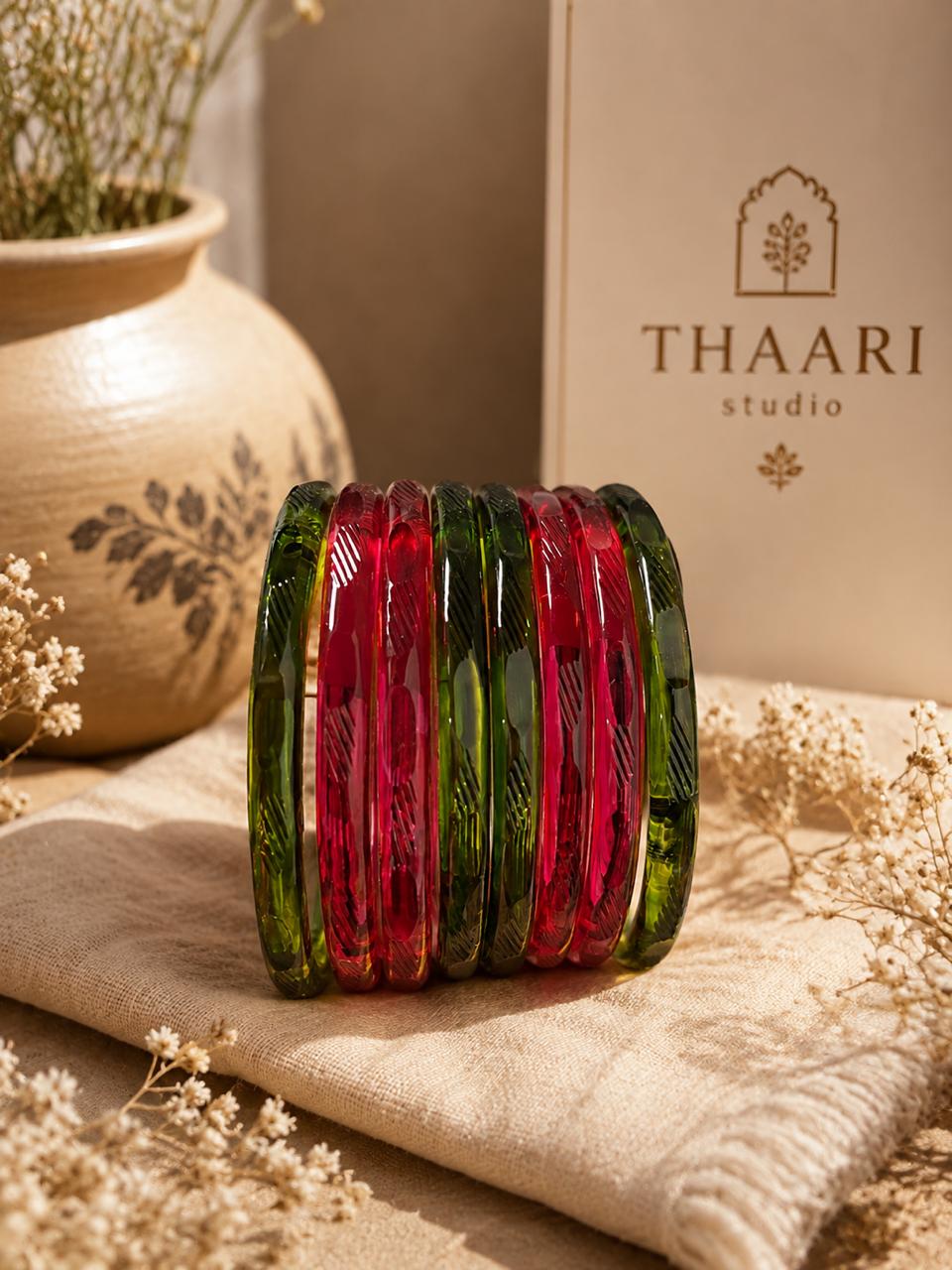 Multicolour Heritage Lac Bangle Set